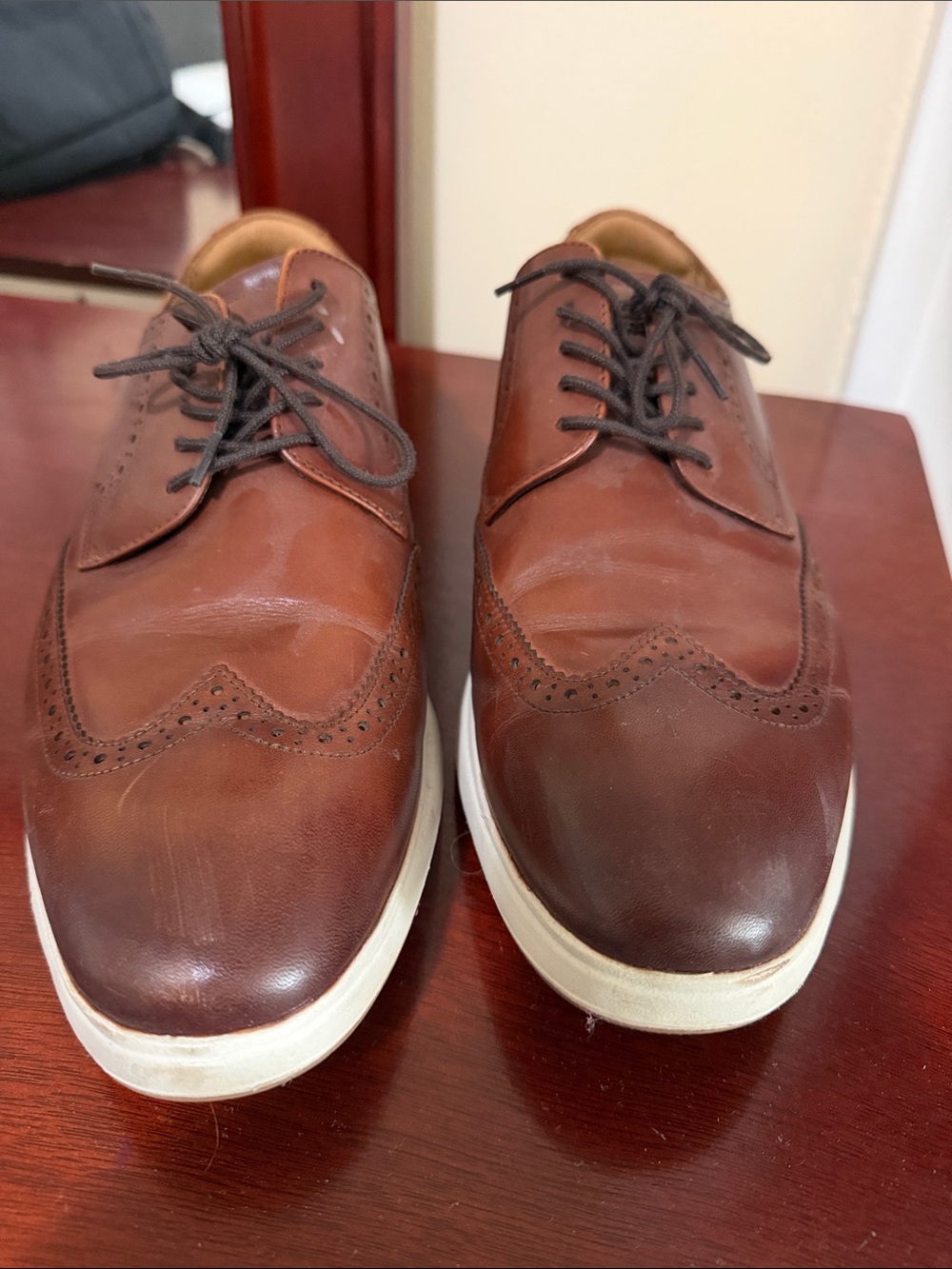Florsheim Men's Brown Leather Wingtip Derby Shoes